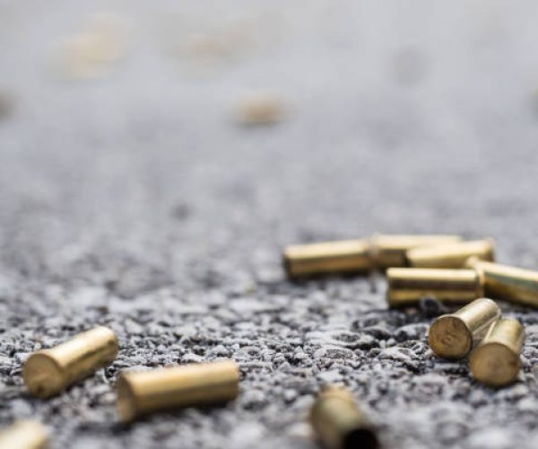 Bullet casings on the street
